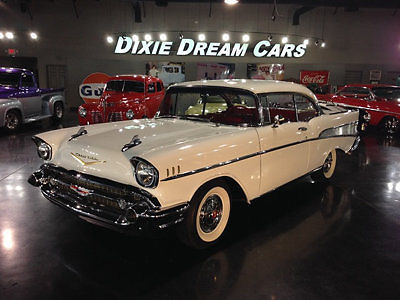 57 chevy bel air hardtop coupe 283 th350 power disc dual exhaust tri-five nice!