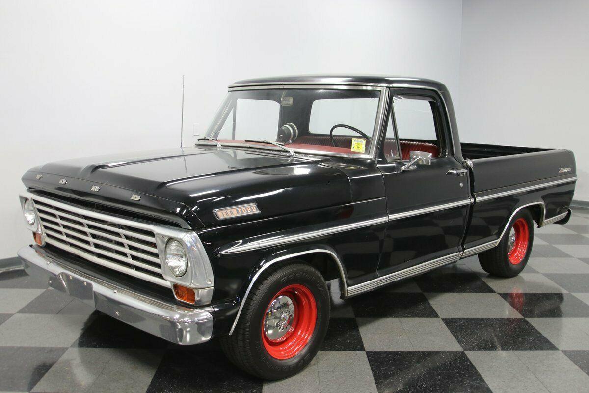 1967 ford f-100 classic vintage chrome short bed truck lowered