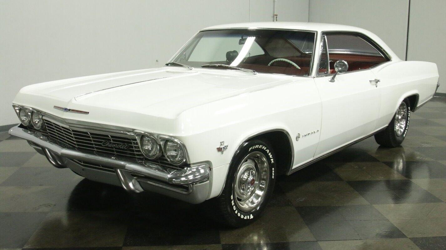1965 chevrolet impala ermine white over red look 327 v8 power