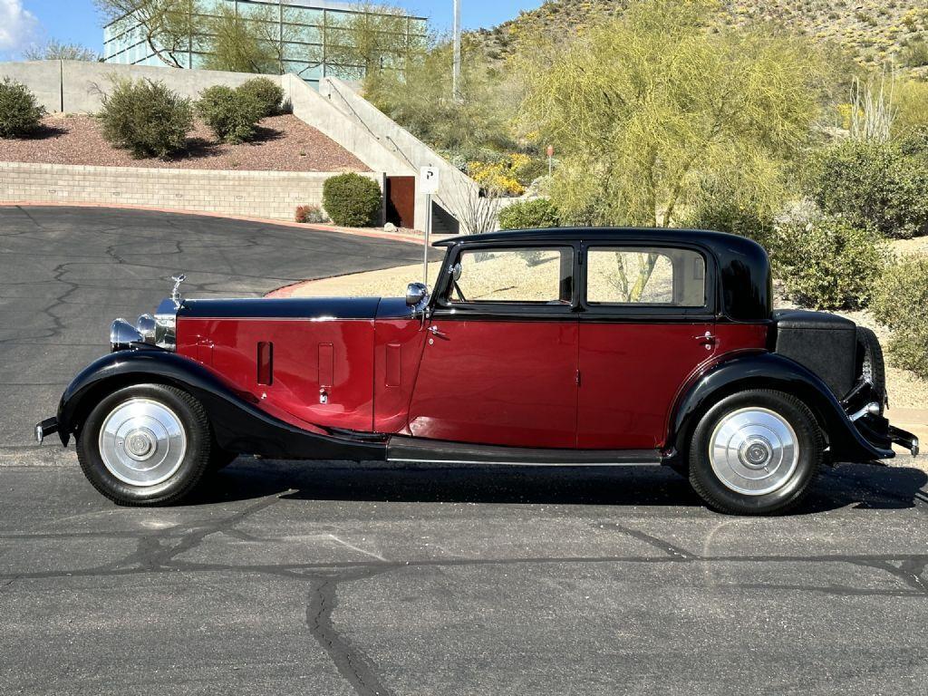 1933 rolls royce phantom ii 6950 miles burgundy and black two tone saloon
