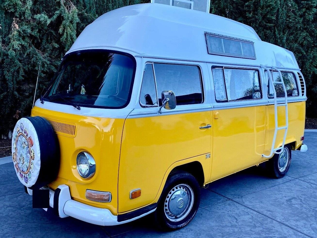 1971 volkswagen bus high roof adventure wagon camper rare