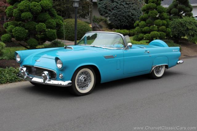 1956 ford thunderbird - peacock blue/white. excellent! see video