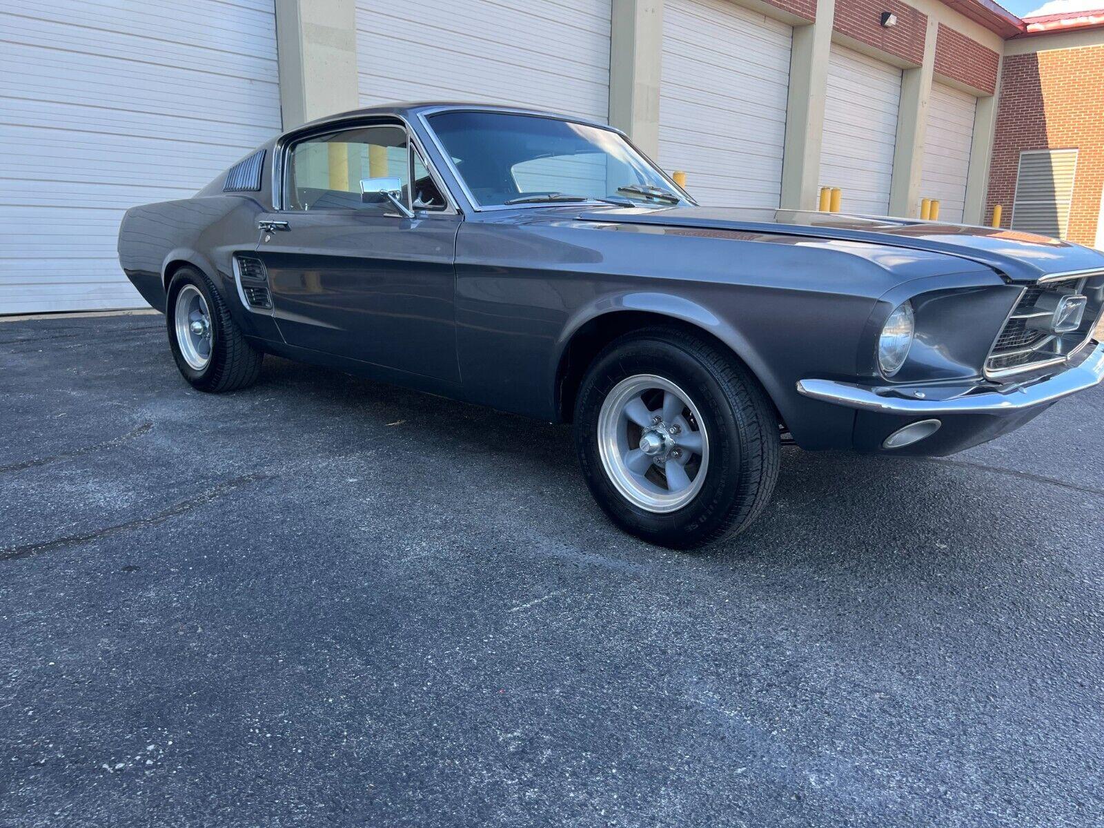 1967 ford mustang silver smoke metallic with a black interior