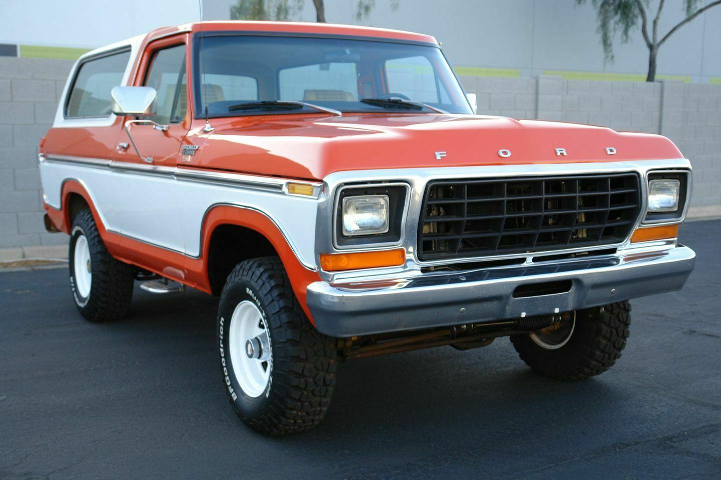 1979 ford bronco xlt orange with 145214 miles