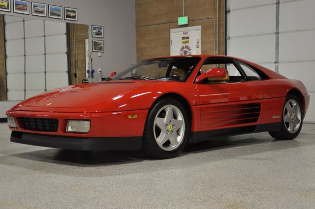 1990 ferrari 348 ts - rosso corsa red - 12,835 miles! - mint original condition!