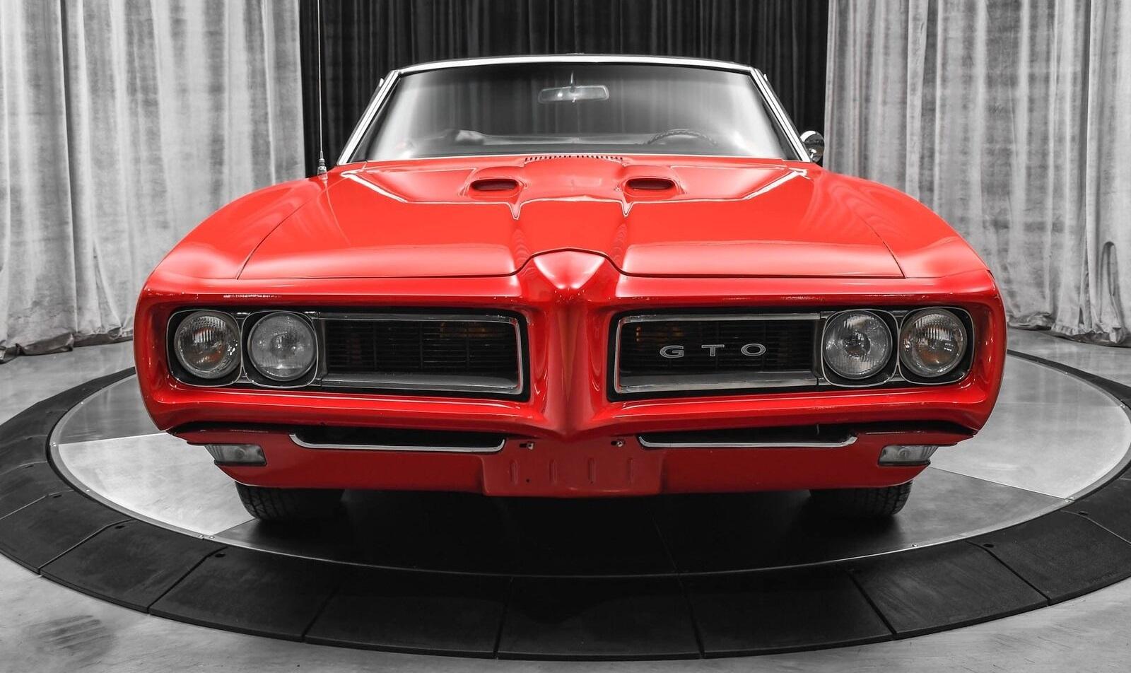 1968 pontiac gto convertible red fun cruiser only 24k miles