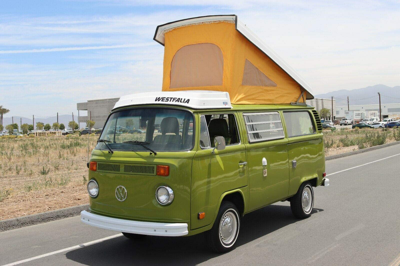 1977 volkswagen bus camper nice and clean sage green bus camper westfalia