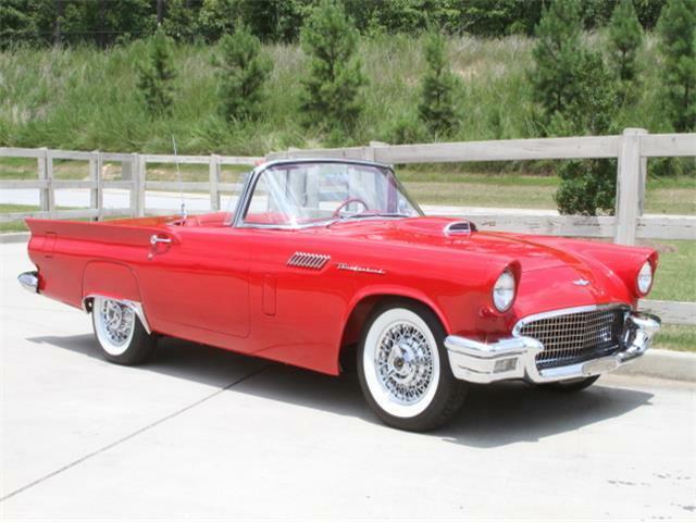 1957 ford thunderbird tremendous restoration flame red convertible