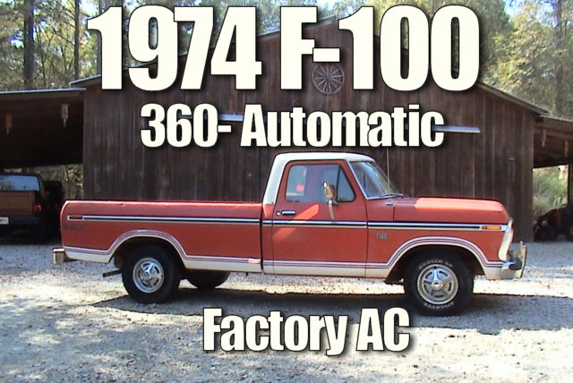 1974 ford f100 - optional 360 with factory ac. original georgia truck