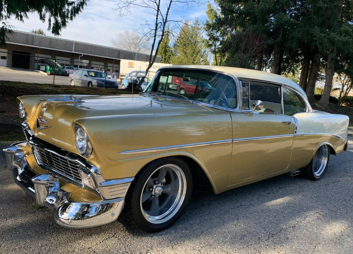 1956 chevrolet bel air150210 coupe sbc355 tremec t56 6 speed trans