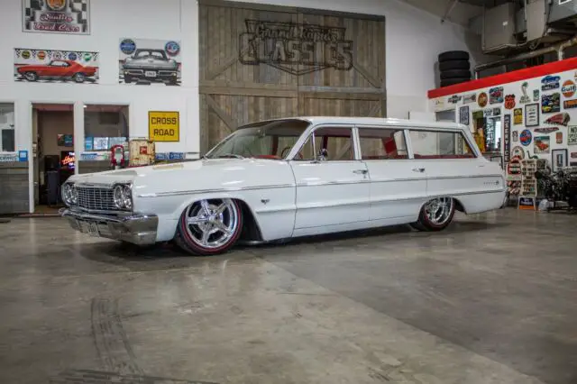 1964 chevrolet impala wagon air ride, vintage ac, billet specialties & redlines!