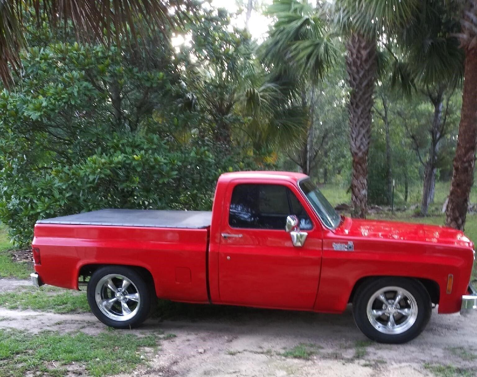 1976 chevrolet c 10 custom deluxe shortbed torch red built 427 big block