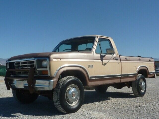 1986 ford f250 xlt lariat 4x4 rare 4 speed rust fr
