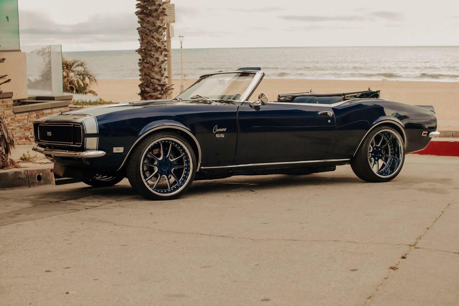 1968 chevrolet camaro ss convertible dark blue metallic 96 miles