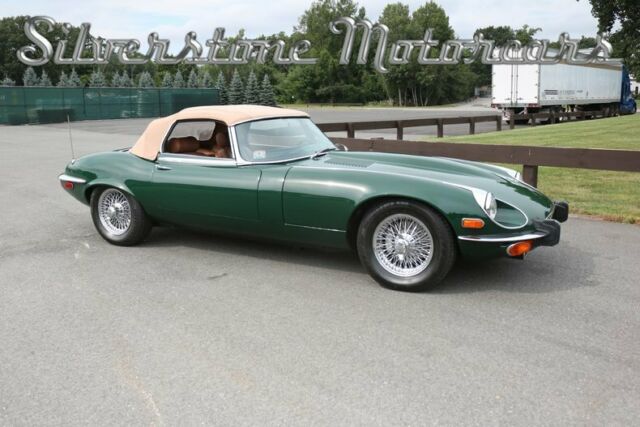 1973 green series iii e-type convertible leather 4 speed v12