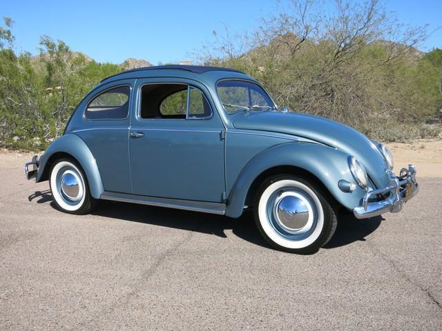 1955 vw ragtop! wow!! no reserve!!! 104k miles...strato silver...fresh resto