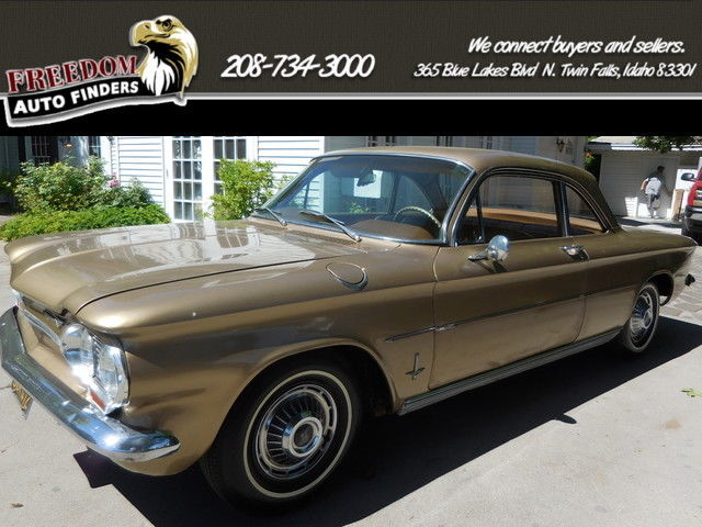 1963 chevy corvair 900 monza, air-cooled, 2 door, original, autumn gold metallic