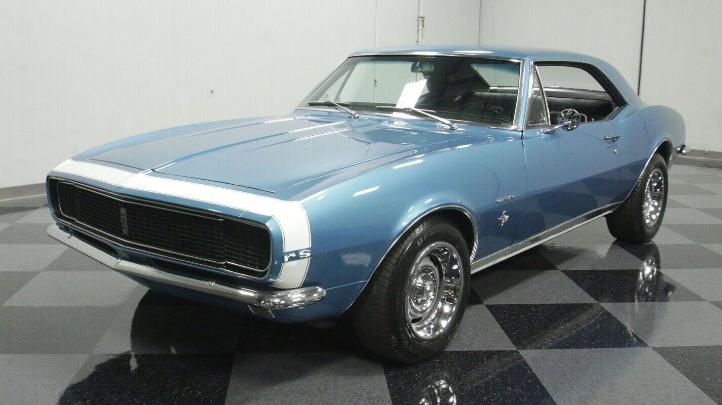 1967 chevrolet camaro rs 327 v8 auto transmission blue 22992 miles