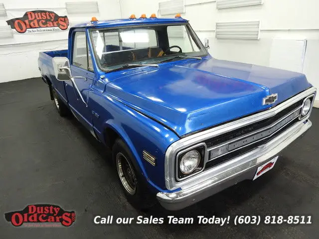 1970 blue runs drives body inter vgood 350v8 4 spd man!