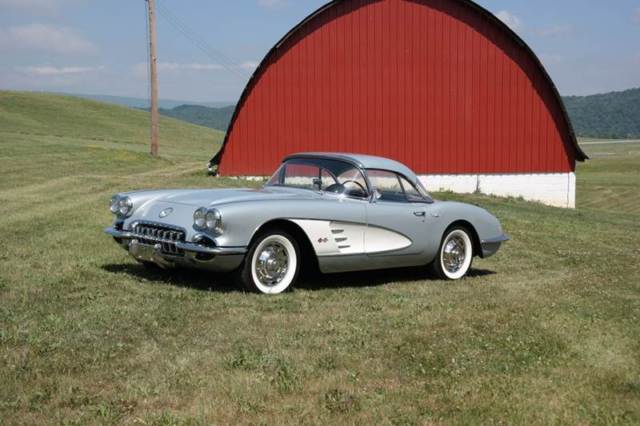 1960 corvette conv *silver/black*2tops*frameoffrestored*#smatch283/270hp*2x4s*
