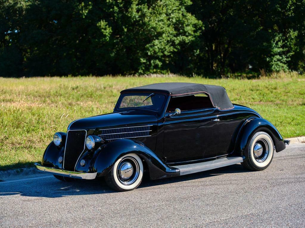 1936 ford cabriolet convertible black all real steal body