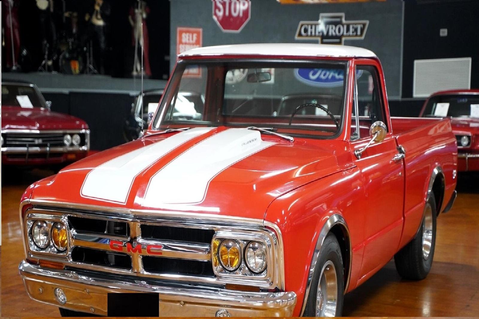 1969 gmc ck 1500 red pickup truck 1663 miles