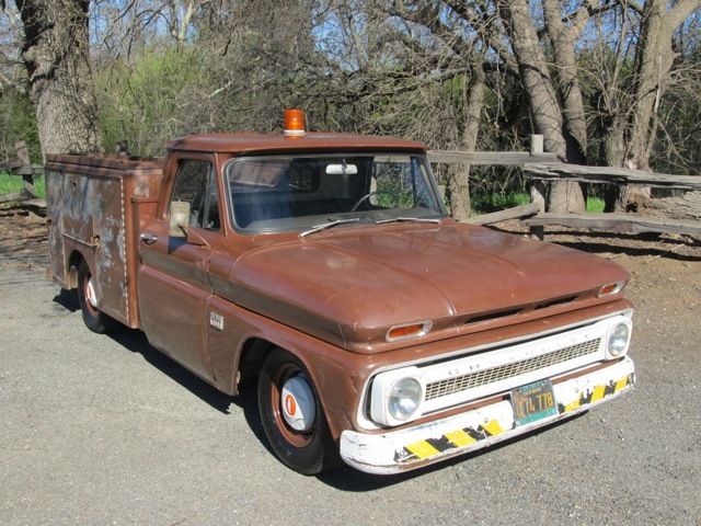 1966 chevrolet c20 original pg&e service box shop truck - lowered ca survivor