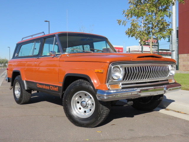 1976 jeep cherokee chief widetrac, 360ci, a/c, quadratrac 4wd, rare survivor