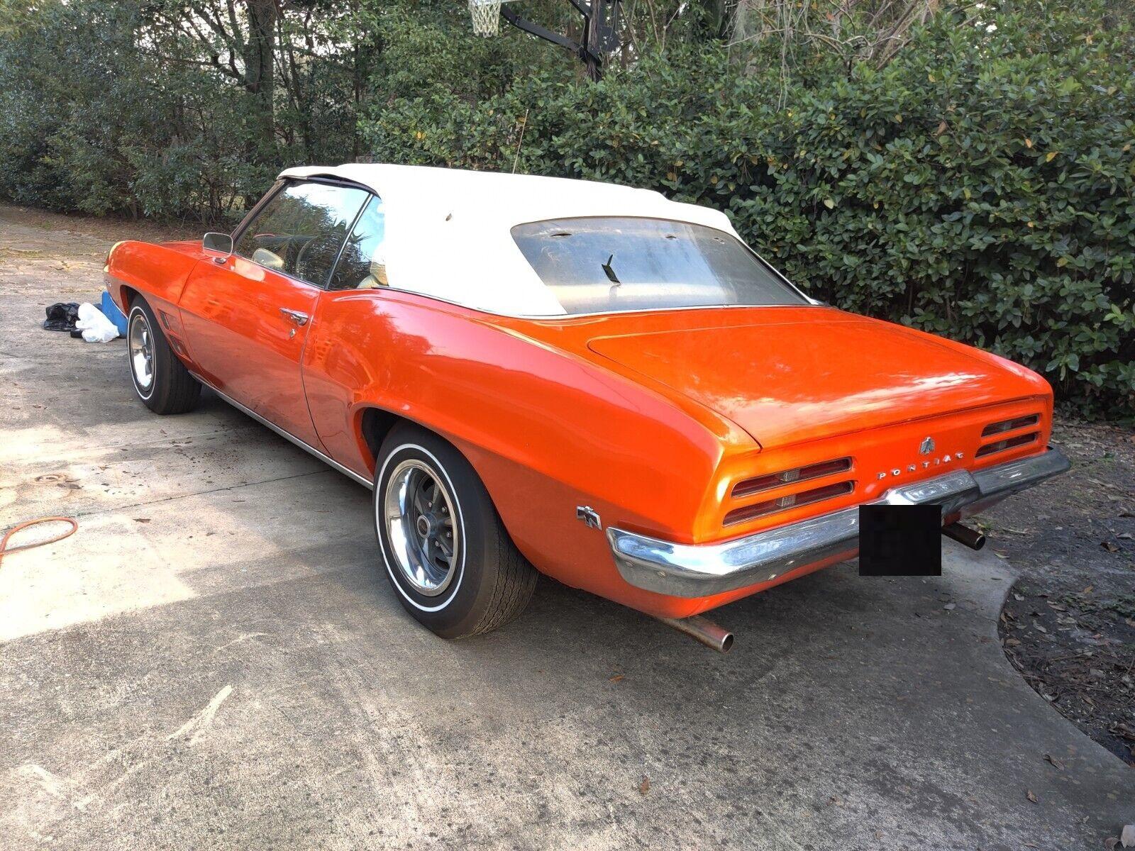 1969 pontiac firebird 350h0 convertible 89757 original miles