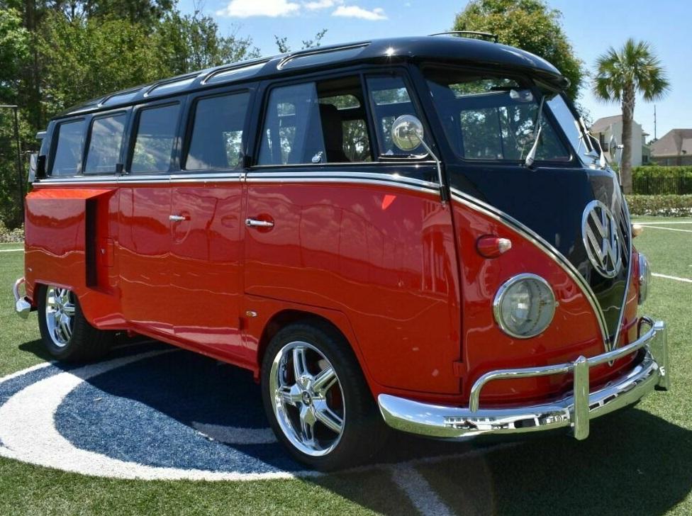 1966 volkswagen custom 21-window volkswagon bus completely re-imagined