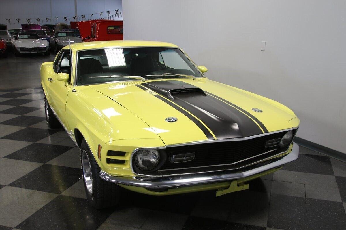 1970 ford mustang mach 1 vivid yellow paint modern finish