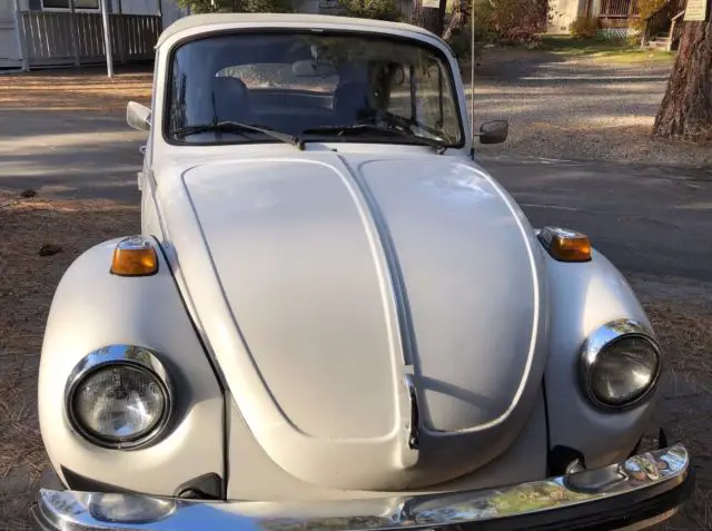 1978 vw karmann superbeetle convertible, white, garaged, 6-yo white vinyl top