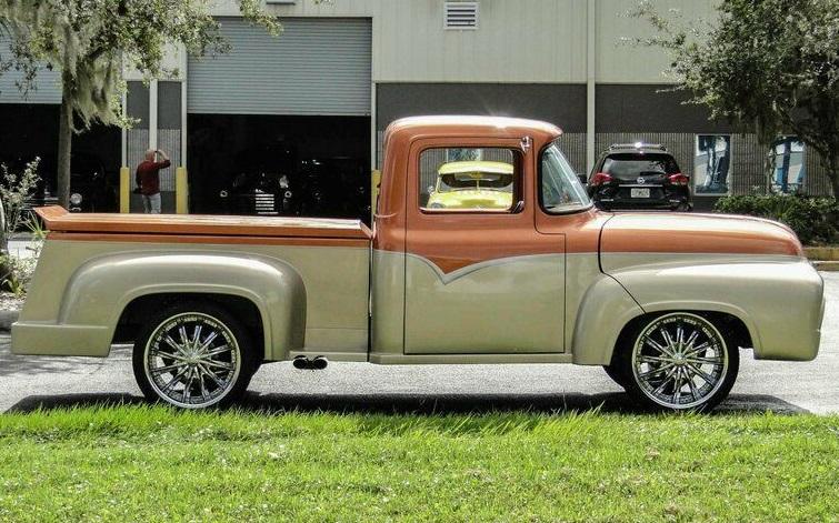 1956 ford f100 pickup orange copper survivor 460 v8 engine