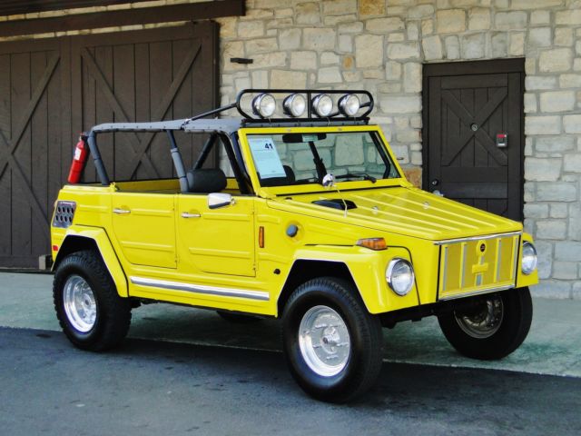 thing, low 27k mi, mazda turbo rx engine, 4-speed, roll cage, light bar, yellow