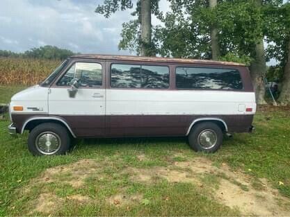 1991 gmc rally wagon van white g3500