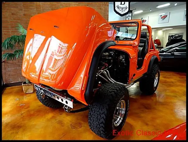 1979 jeep custom orange - black fiber glass body amazing cond