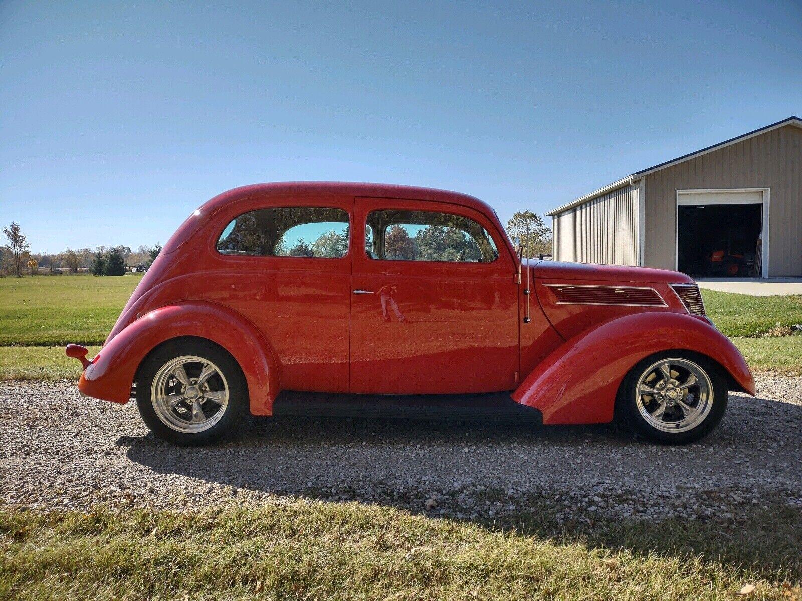1937 ford street rod 2 door slant back sedan 302 automatic overdrive