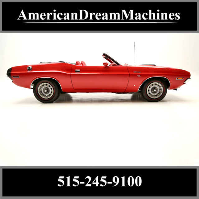 1970 dodge challenger rt convertible, 440 6 pack, pistol grip, shaker hood