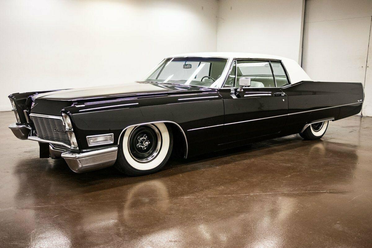 1968 cadillac coupe deville 55505 miles tuxedo black 472 cadillac v8 turbo