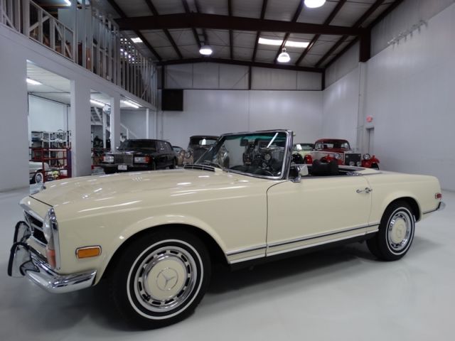 1971 mercedes-benz 280sl roadster, factory air conditioning, both tops!