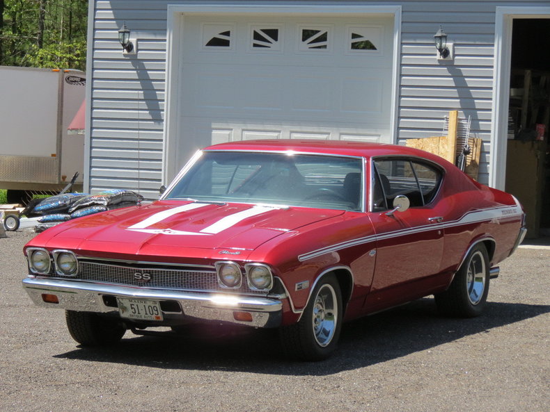 1968 red 4 speed 427 cid big block restored inside & out beautiful driver