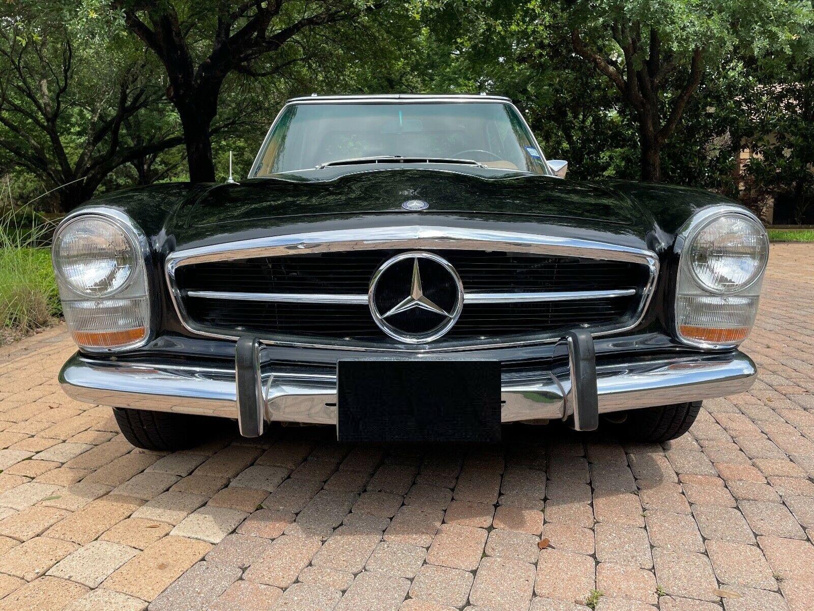 1969 mercedes-benz sl- class sl280 black rare only 33k miles